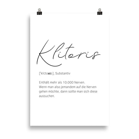 Klitoris Poster - Kleidung und Accessoires, Schreibwaren und Dekorationsartikel online kaufen - konsens.store